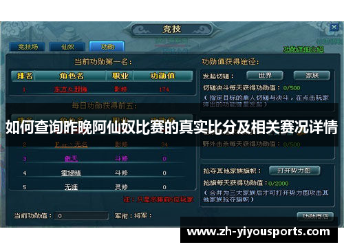 如何查询昨晚阿仙奴比赛的真实比分及相关赛况详情 如何查询昨晚阿仙奴比赛的真实比分及相关赛况详情
